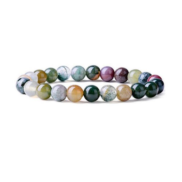 8mm Natural Agate Bracelet String Beads