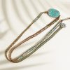 European And American Retro Natural Ocean Stone Multi-layer Winding Bracelet