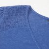 Sky Blue Shirred Shoulder Frilled Cuffs Long Sleeve Top