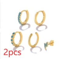 Stacked Earrings Set With Combo Set Ear Clips