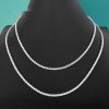 2 Mm925 Silver Inlay Women's Hip Hop Single Row Men's And Women's Tennis Chain