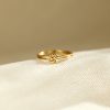 S925 Sterling Silver Mother And Daughter Double Knot Ring Female Simple
