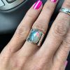 Alloy Inlaid Luminous Stone Jewelry Ring For Women