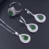 Jewelry Four-piece Set Rings Pendants Earrings Drop-shaped Gem