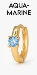 Twelve Birthday Stone Earrings Claw Set