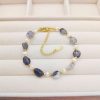 European And American Fashion Cool Crystal Stone Pearl Bracelet