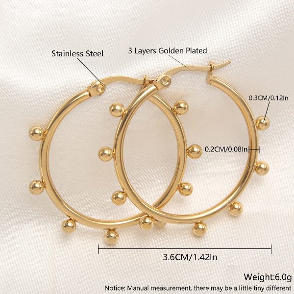 Fashion Elegant Circle Metal Earrings