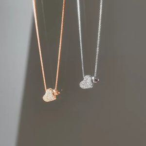 Double Love Necklace For Women Light Luxury Minority Simple Design