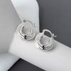 Fashionable All-match Diamond Circle Copper Earrings