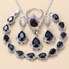dad94347-ed44-49bc-9629-ec1a010af272.jpg Gem-inlaid Pendant Earrings Necklace And Four-piece Ring Set Pack