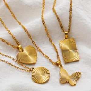 db0ebe63-aec0-4624-bdaf-a95057293002.jpg 18K Real Gold Pleated Small Round Brand Light Luxury Necklace