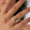 Fashion Personality Titanium Steel Electroplated Ring