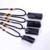 Natural Crystal Stone Column Black Tourmaline Original Stone Pendant Necklace