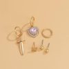 Retro Temperament Micro-set Rhinestone Love Cross Earrings