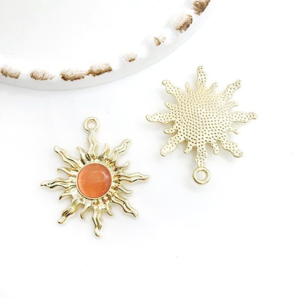 SUNFLOWER Alloy Drop Oil Small Pendant Creative Diy Bracelet Keychain Earrings Pendant