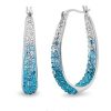 Simple Two Tone Full Diamond Circle Simple Earrings For Women