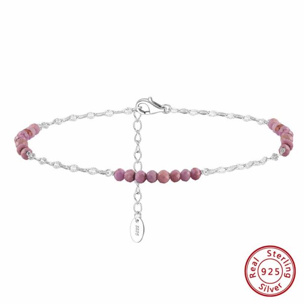 S925 Fine Silver Choker And Turquoise Combination Anklet For Women