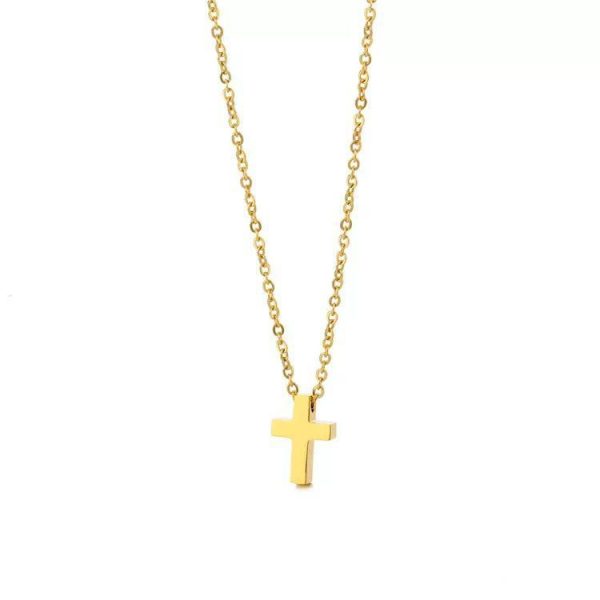 Classic Cross Pendant Female Simple Necklace