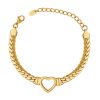 Trendy Fashion Hip Hop Style Titanium Steel Gold Plated Personalized Bracelet