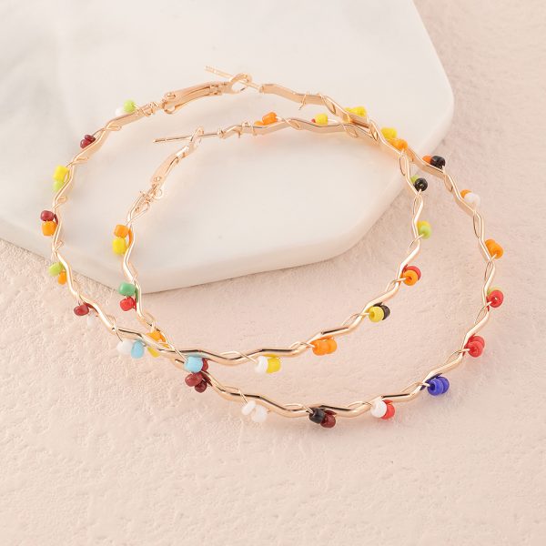 Frosty Wind Simple Personality Wild Sweet Circle Earrings