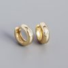 Geometric Circle Horse Eye Zircon Stud Earrings