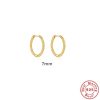 Twist S925 Sterling Silver Hipster Twisted String Round Ring Earrings