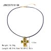 Stainless Steel Cross Shelf Necklace Natural Stone Clavicle Chain