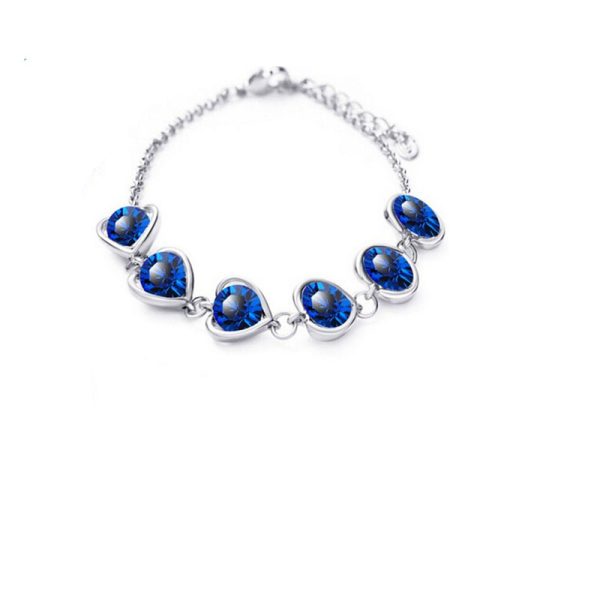 High-end Fashion Peach Heart Crystal Bracelet