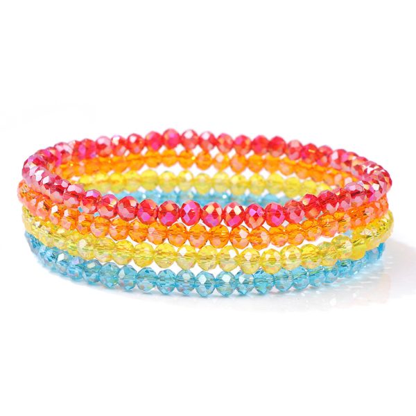 Artificial Crystal Elastic String Bracelet For Women