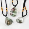Raw Stone Polished Crystal Pendant Jewelry