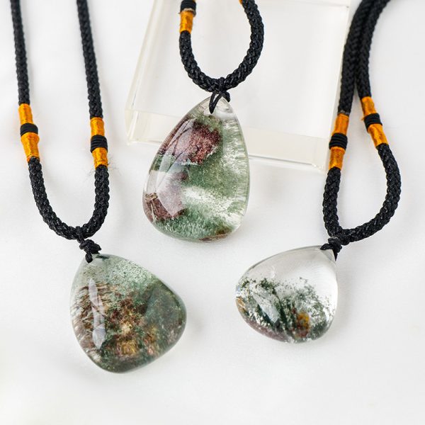 Raw Stone Polished Crystal Pendant Jewelry
