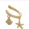 dcb71f6f-1fcd-4e70-b0d1-74808143a06f.jpg Micro-set Zircon Ear Clips Starfish And Shell With White Diamonds