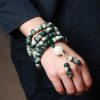 Lotus White Jade Bodhi Beads Bracelet