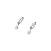 Sterling Silver Drop Zircon Earrings