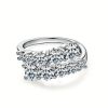 Round Four-claw Inlaid Ring Elegant French Style