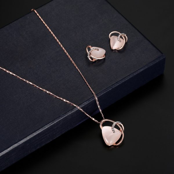 Two-piece Fashion Necklace And Earrings Bridal Banquet Jewelry Set