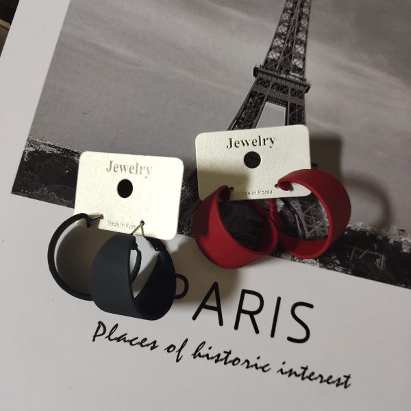 Fashion Brushed Round Vintage Circle Stud Earrings