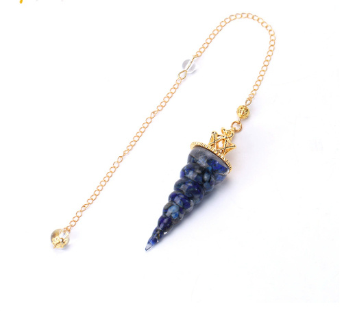 Rainbow Color Crystal Pendant Gravel Beads Pendant Reiki Resin Pendant