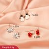 Women's Fashion Christmas Earrings Set Of Three