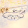 Bow Micro Inlaid Zircon Adjustable Beads Bracelet