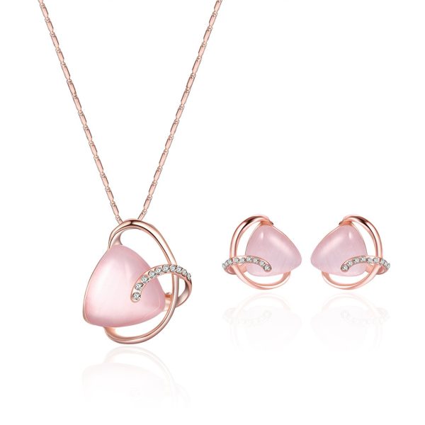 Two-piece Fashion Necklace And Earrings Bridal Banquet Jewelry Set