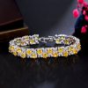 European And American Fashion Refined Zircon Bracelet Micro-inlaid Sapphire Rhinestone
