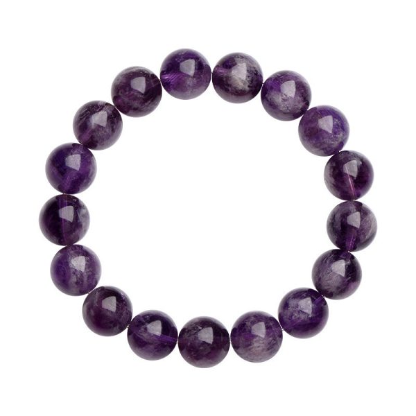 Natural Feather Amethyst Snow Mountain Purple Scattered Beads Bracelet