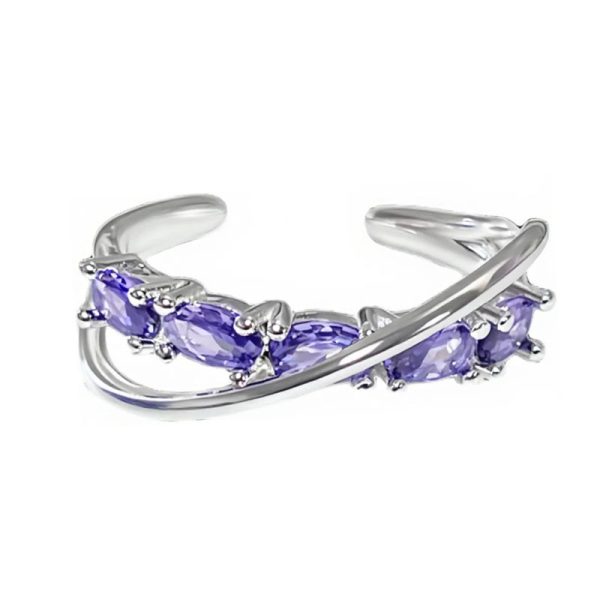 Star River Track Cross Surrounding Personality Simple Opening Ring