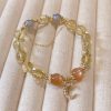 Moonstone Golden Sun Stone 14K Gilded Fortune Crystal Bracelet