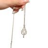 French Zircon Net Bag Pearl Pendant Necklace