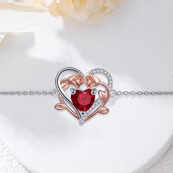 Ornament Heart-shaped Rose Bracelet Mother's Day Gift