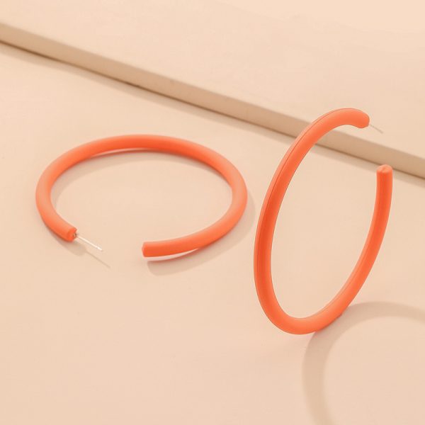 Candy Color Acrylic Circle Geometric Earrings