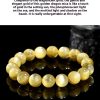 Yellow Golden Dragon Mica Round Beads Bracelet