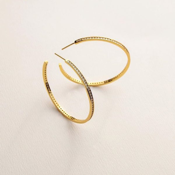 Europe And The United States S925 Silver Micro-set Zircon Ear Buckle